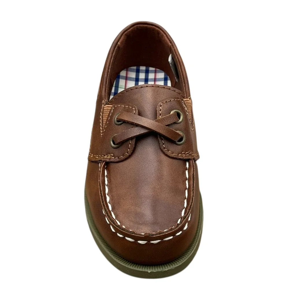 Carter's Toddler Boys Boat Shoes Size 9 Brown Slip-On Casual‎ Classic Style
